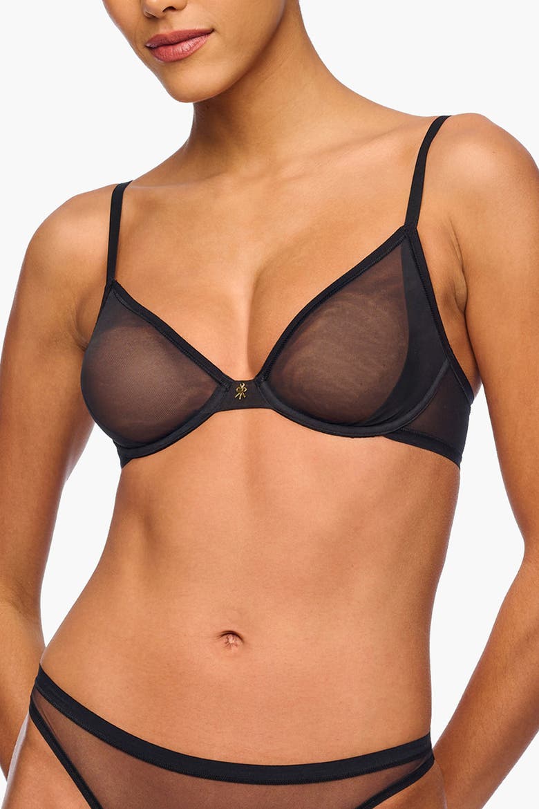 Soire Iconic Plunge Bra, Main, color, Black
