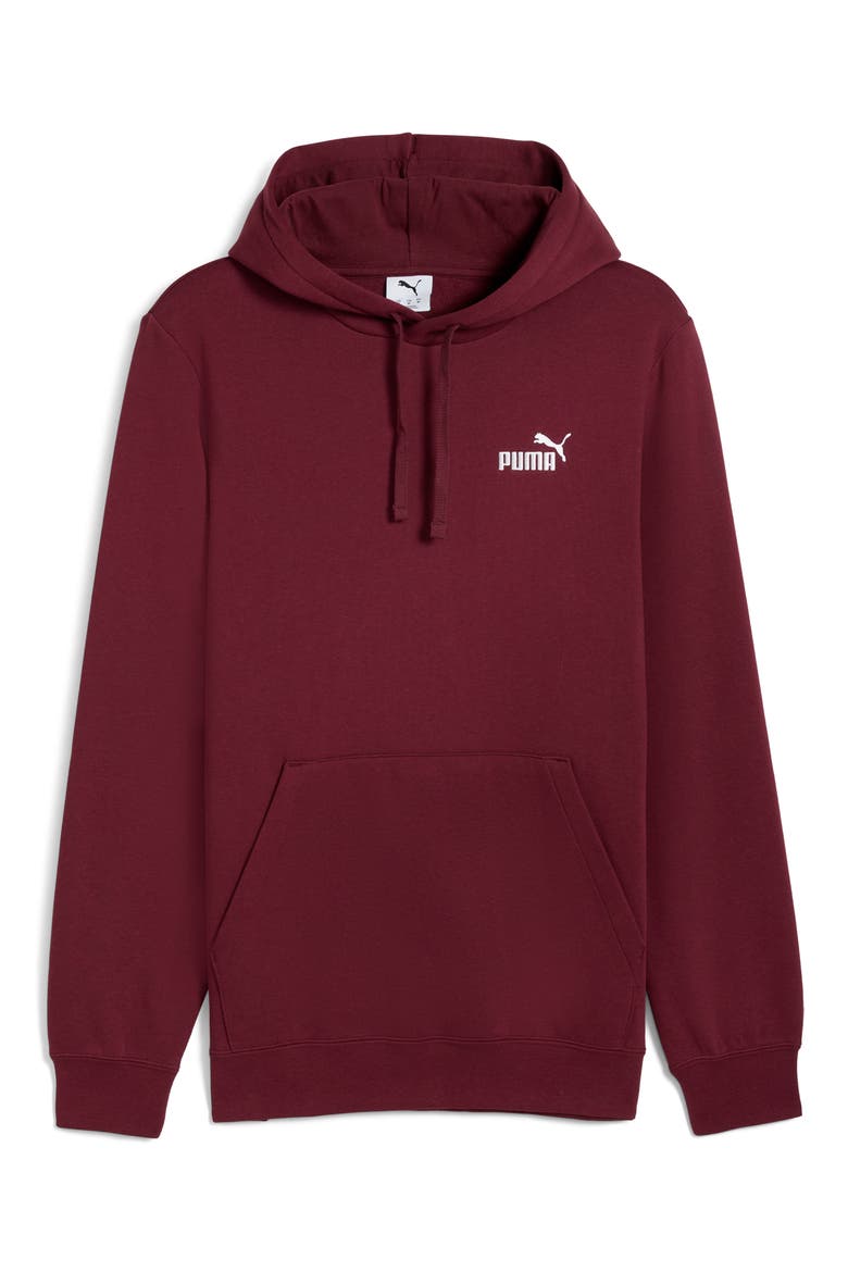 Essential Small Logo Fleece Hoodie, Main, color, RUBY SHIMMER