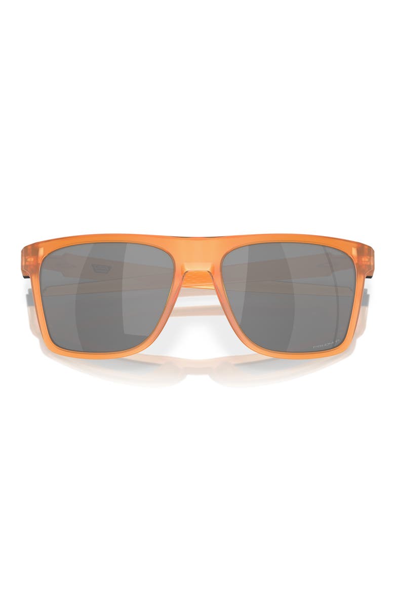 Leffingwell 57mm Prizm™ Polarized Rectangular Sunglasses, Alternate, color, GINGER / MATTE BLACK