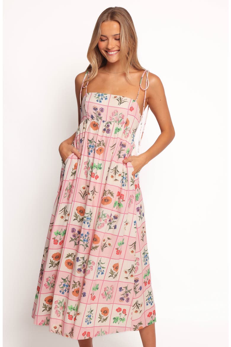 Simona Sleeveless Maxi Sundress, Alternate, color, PINK FLORAL TILE