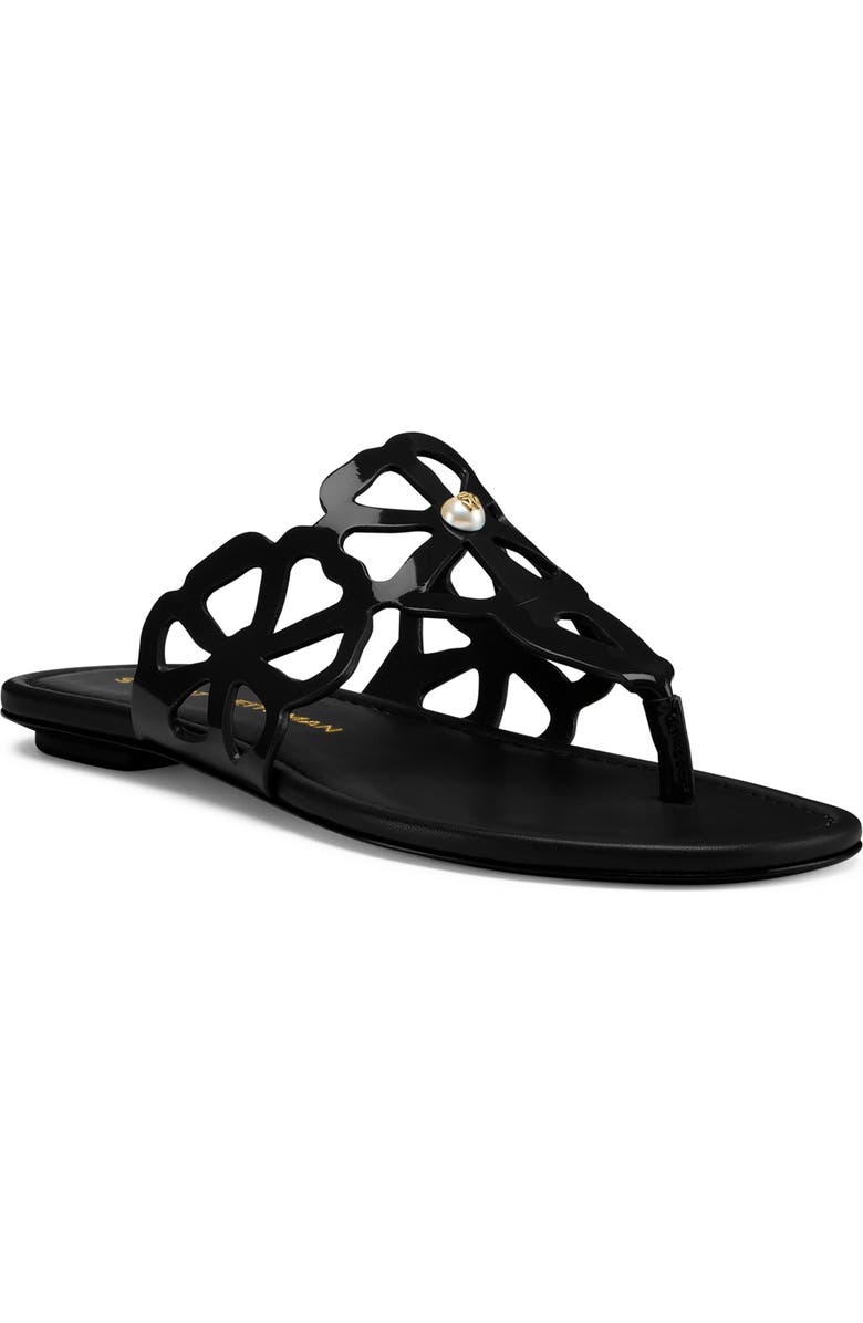 Stuart Weitzman Jasmine Cutout Sandal, Main, color, Black