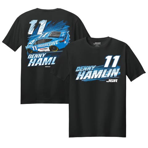 Men's Joe Gibbs Racing Team Collection Black Denny Hamlin Progressive Car T-Shirt