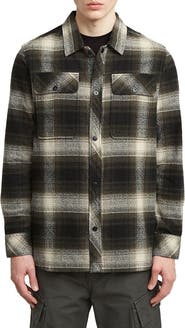 G-STAR GPO Plaid Cotton Snap-Up Overshirt