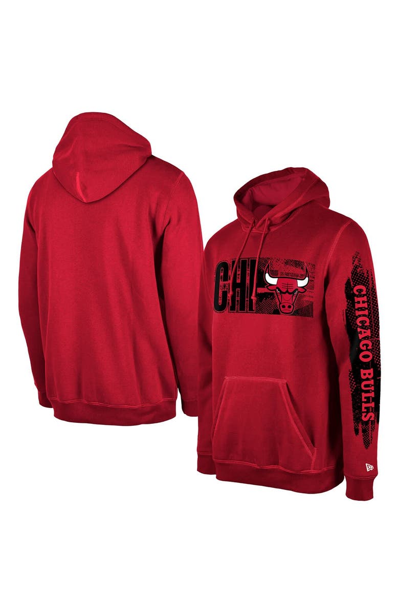 New Era Men's New Era Chicago Bulls Red Tip-Off Collection Pullover Hoodie, Main, color, 
