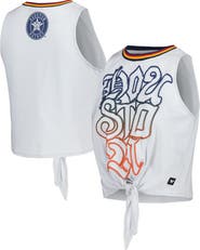 THE WILD COLLECTIVE Women's The Wild Collective Gray Houston Astros Twisted Tie Front Tank Top