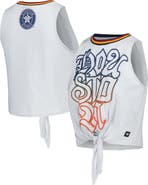 THE WILD COLLECTIVE Women's The Wild Collective Gray Houston Astros Twisted Tie Front Tank Top