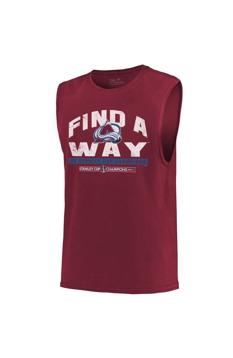 Majestic Threads Men's Majestic Threads Burgundy Colorado Avalanche 2022 Stanley Cup Champions Softhand Muscle Tank, Alternate, color, 