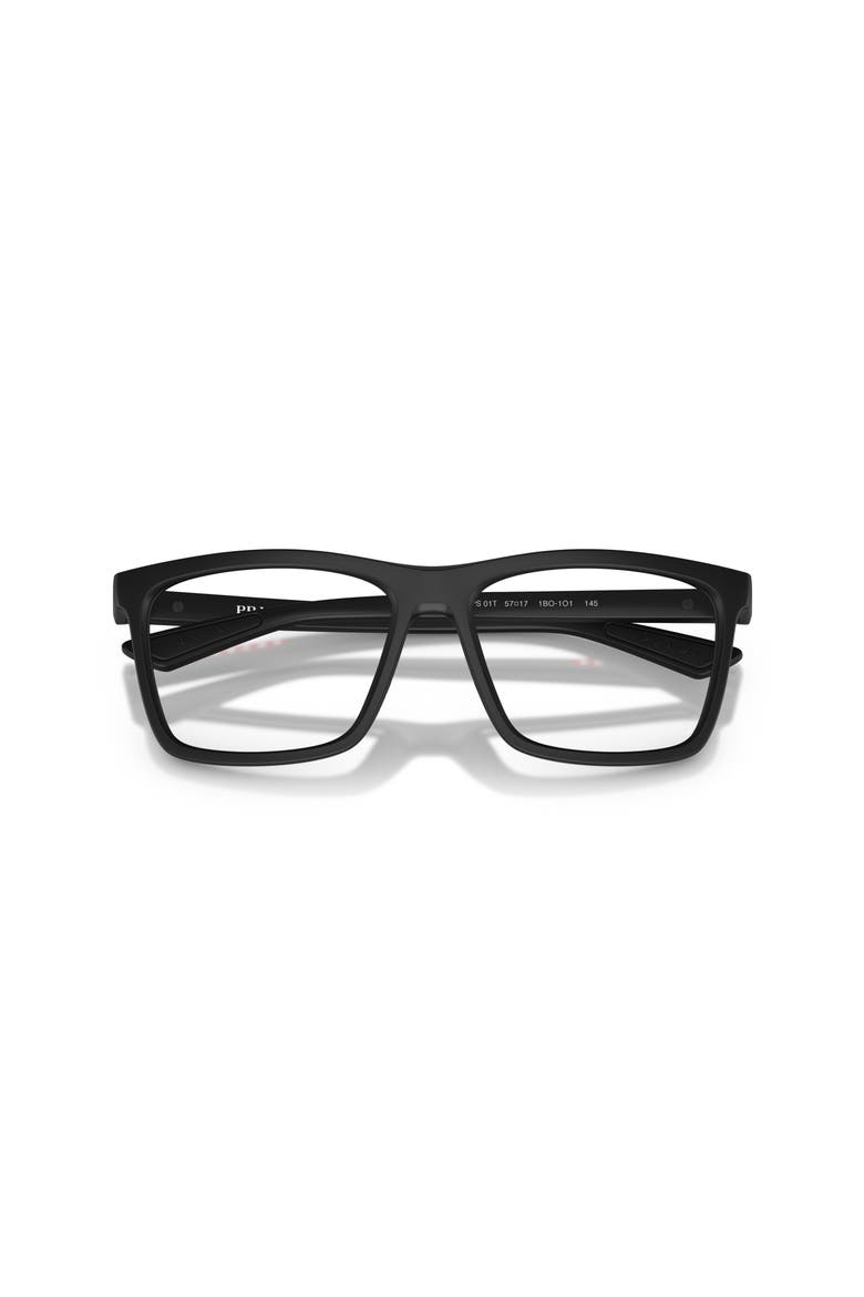 54mm Rectangle optical glasses, Alternate, color, Black
