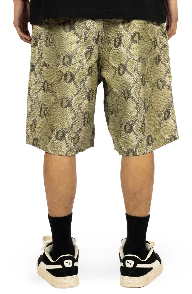 PLEASURES Rattlesnake Print Five Pocket Shorts, Alternate, color, 