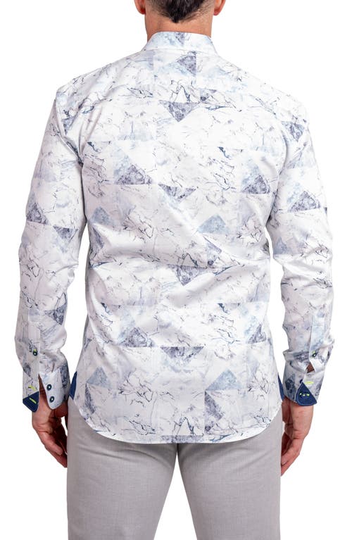 Maceoo Einstein Ascension 0212 Marbled Contemporary Fit Button-up Shirt In Multi