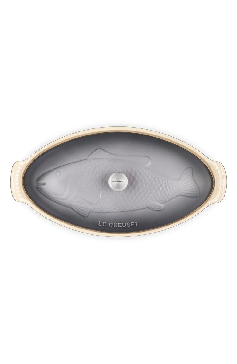 Le Creuset Heritage Covered Stoneware Fish Baker, Alternate, color, Oyster