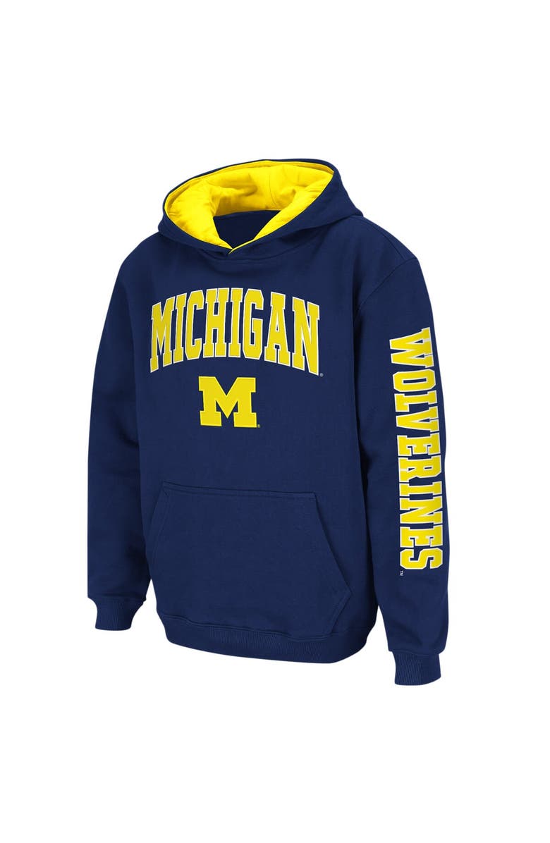 COLOSSEUM Youth Colosseum Navy Michigan Wolverines 2-Hit Team Pullover Hoodie, Alternate, color, Navy