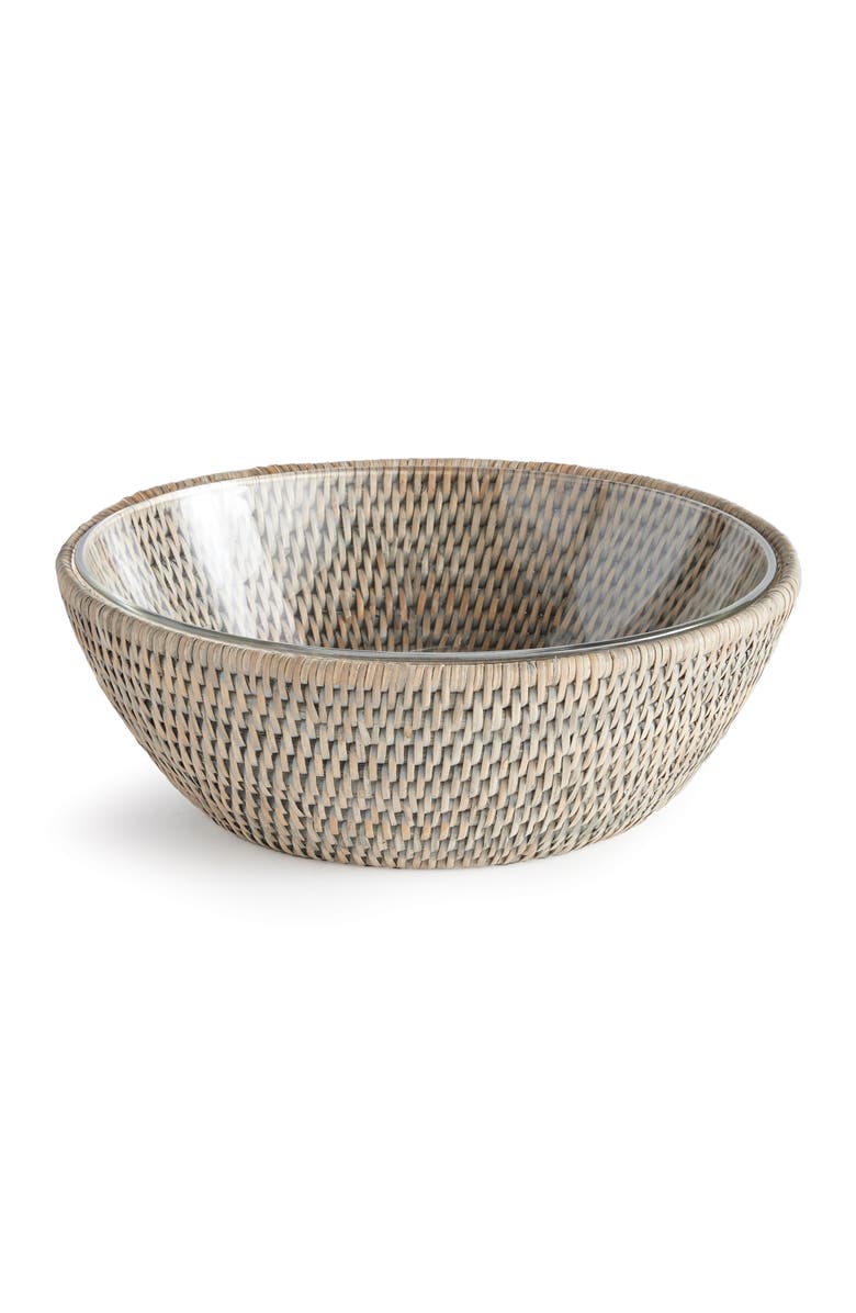 Napa Home & Garden Burma Rattan Serving Bowl, Main, color, Gray
