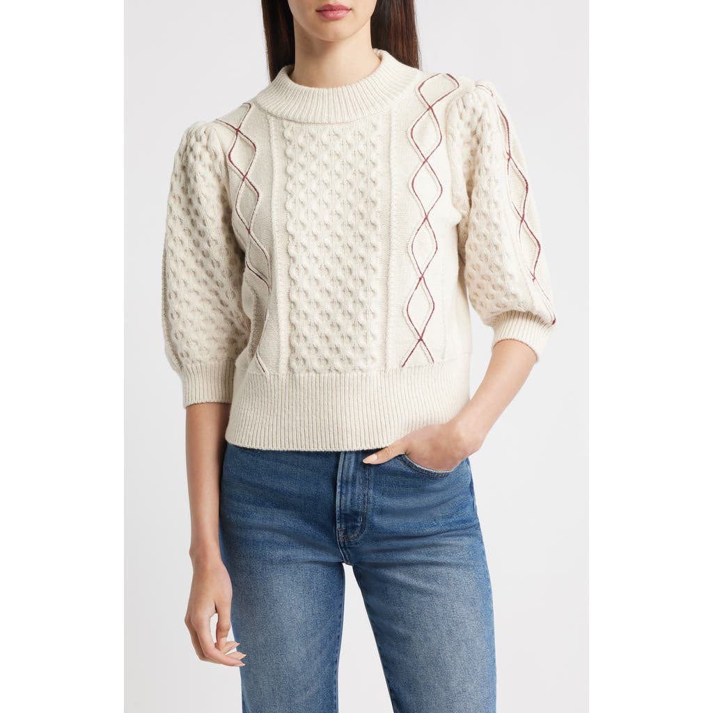 Rails Addy Cable Stitch Sweater in Ivory Cables  product
