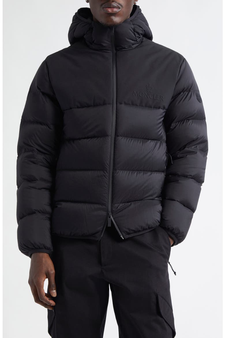 Veumont Hooded Down Puffer Jacket, Main, color, BLACK