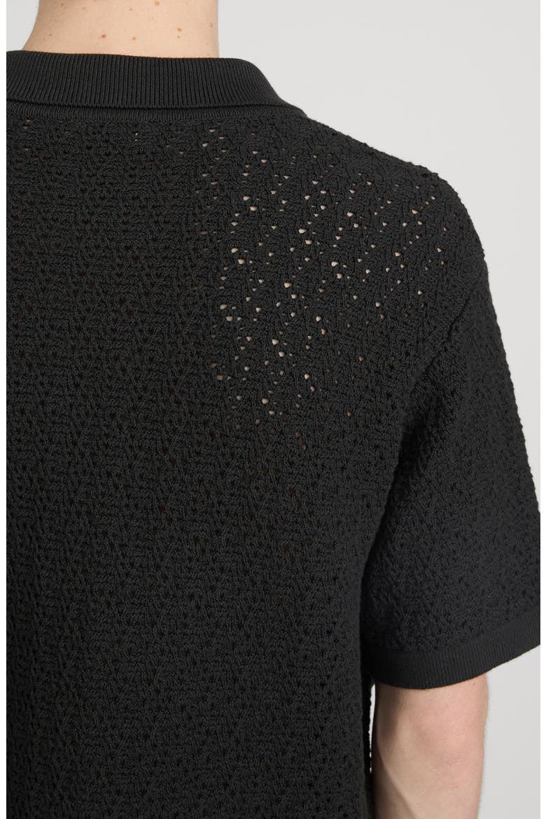 Open Stitch Cardigan, Alternate, color, BLACK