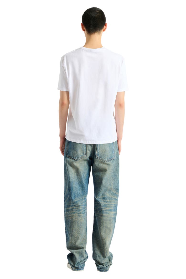 Printed cotton T-shirt, Alternate, color, white