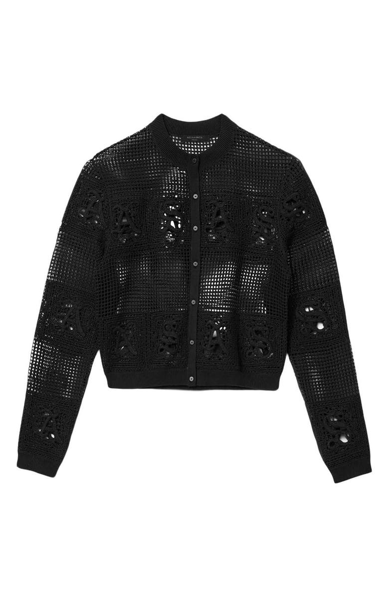 AllSaints Kyra Mesh Cardigan, Alternate, color, 
