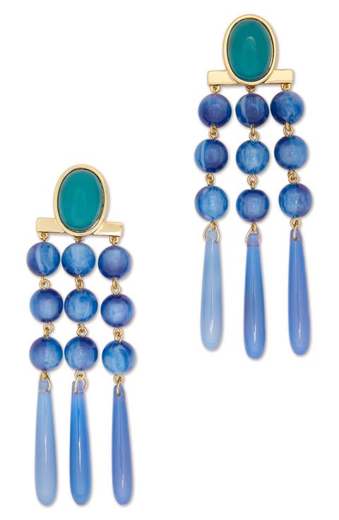 Elisa Agate Chandelier Earrings