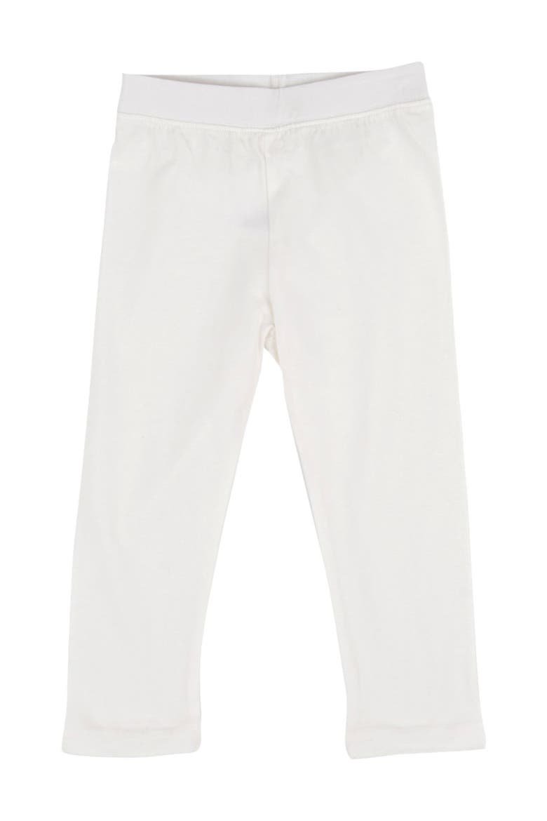Girls Cotton Leggings, Solid Colors, Main, color, OFF WHITE