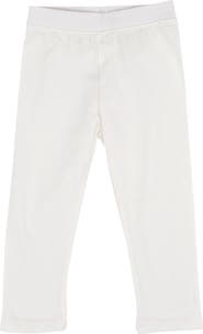 Leveret Girls Cotton Leggings, Solid Colors