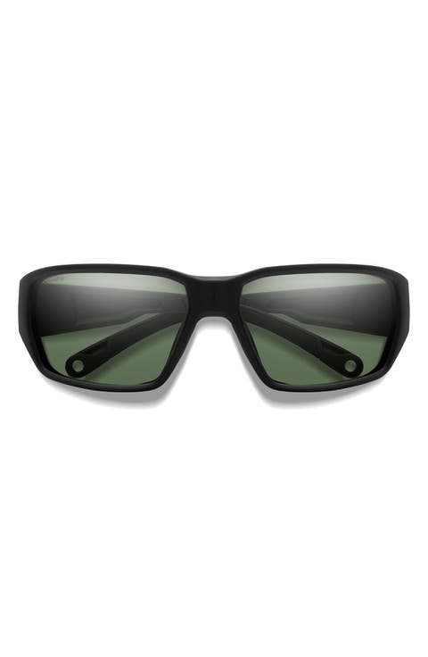 Hookset 62mm ChromaPop™ Polarized Oversize Wraparound Sunglasses