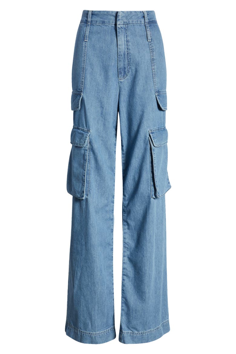 Relaxed High Waist Straight Leg Cargo Jeans, Alternate, color, RHYTHM