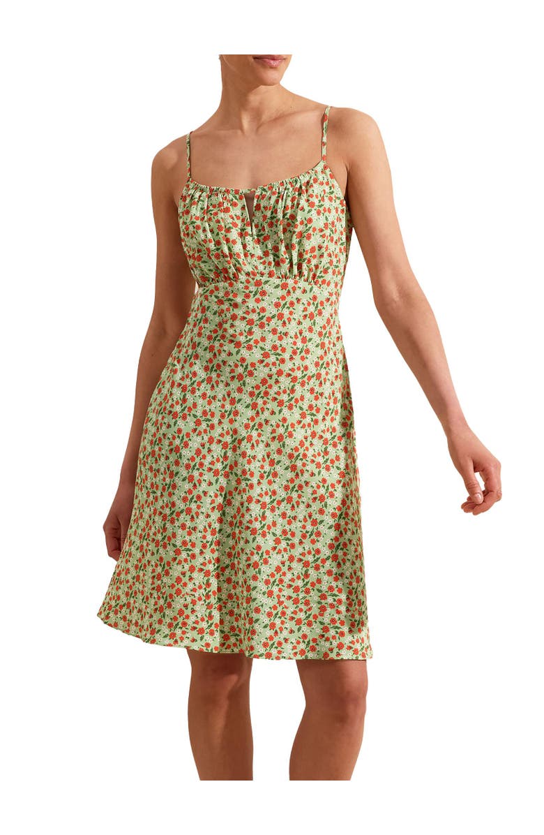 Ro&Zo Ditsy Mini Dress, Alternate, color, Green