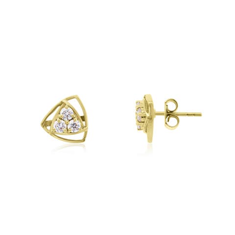 Lab Grown Diamond Geometric Triangle Stud Earrings