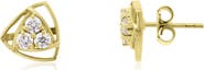 The Lovery Fine Jewelry Lab Grown Diamond Geometric Triangle Stud Earrings
