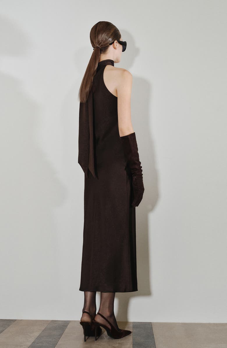 MANGO Crinkled Satin Midi Dress, Alternate, color,