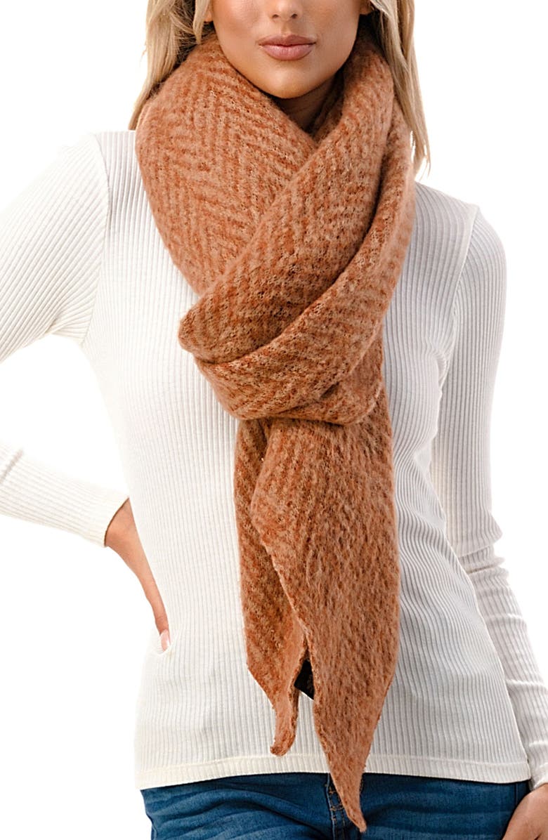 MARCUS ADLER Chevron Scarf, Main, color, Rust