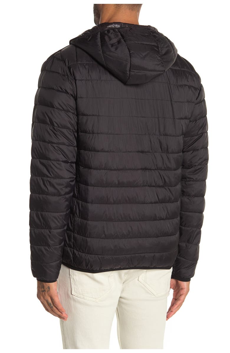 HAWKE & CO PrimaLoft Hooded Packable Quilted Jacket, Alternate, color, Black