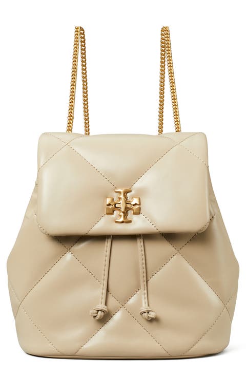 Small Kira Diamond Quilted Leather Backpack