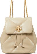 Tory Burch Small Kira Diamond Quilted Leather Backpack