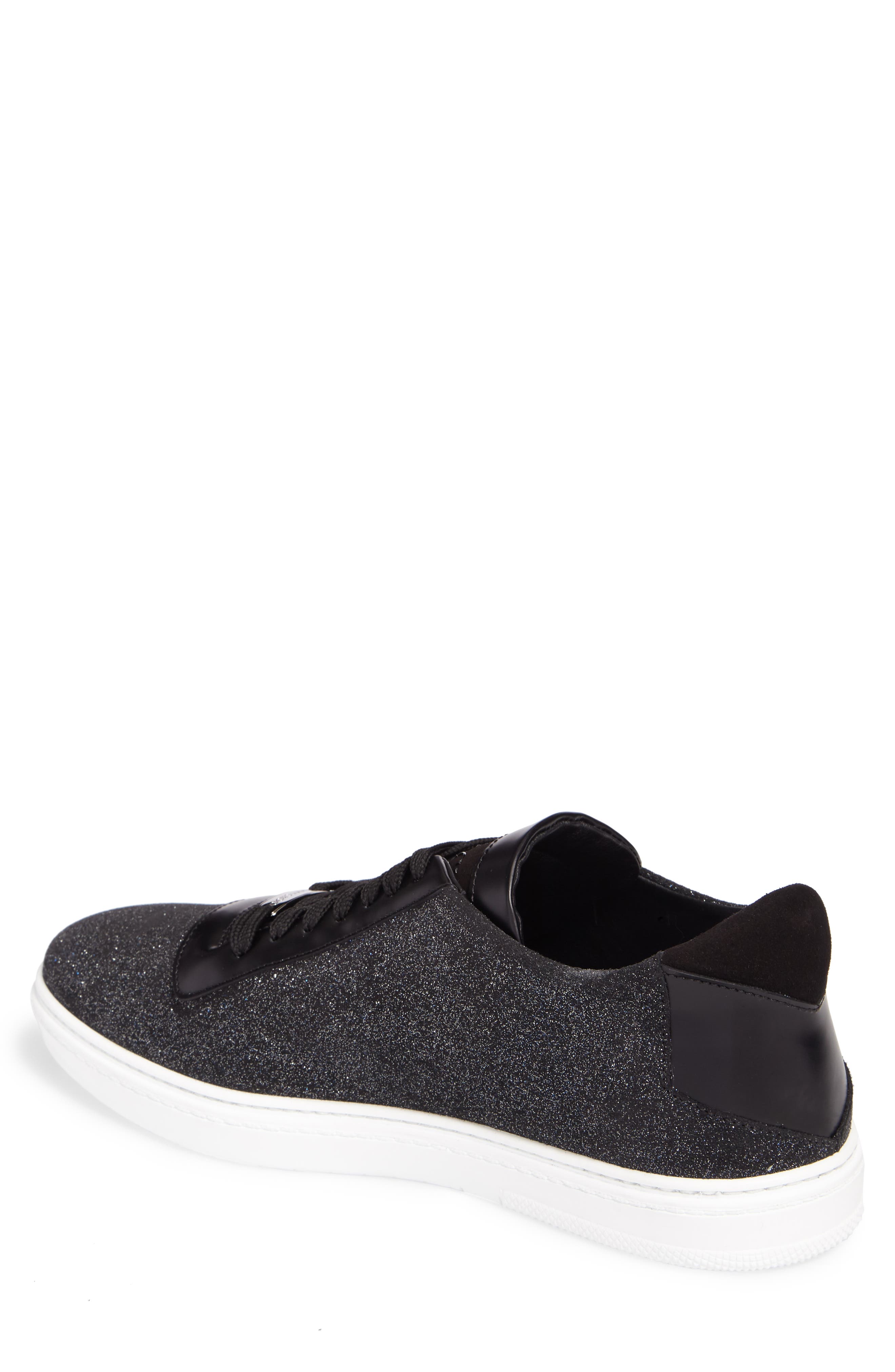 Jimmy Choo Benn Glitter Low Top Sneaker, Alternate, color, 
