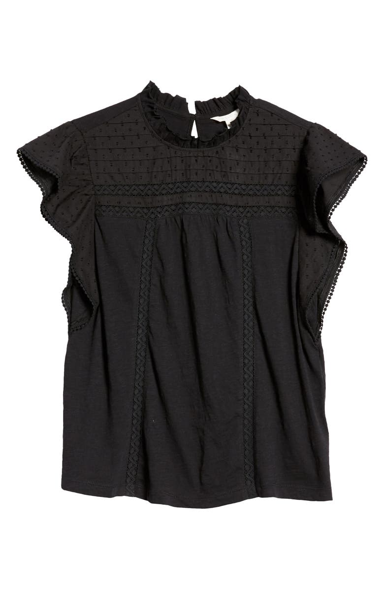 Caslon<sup>®</sup> Pintuck Yoke Flutter Sleeve Tee, Alternate, color, 