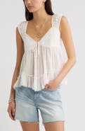BP. Cap Sleeve Cotton Babydoll Top