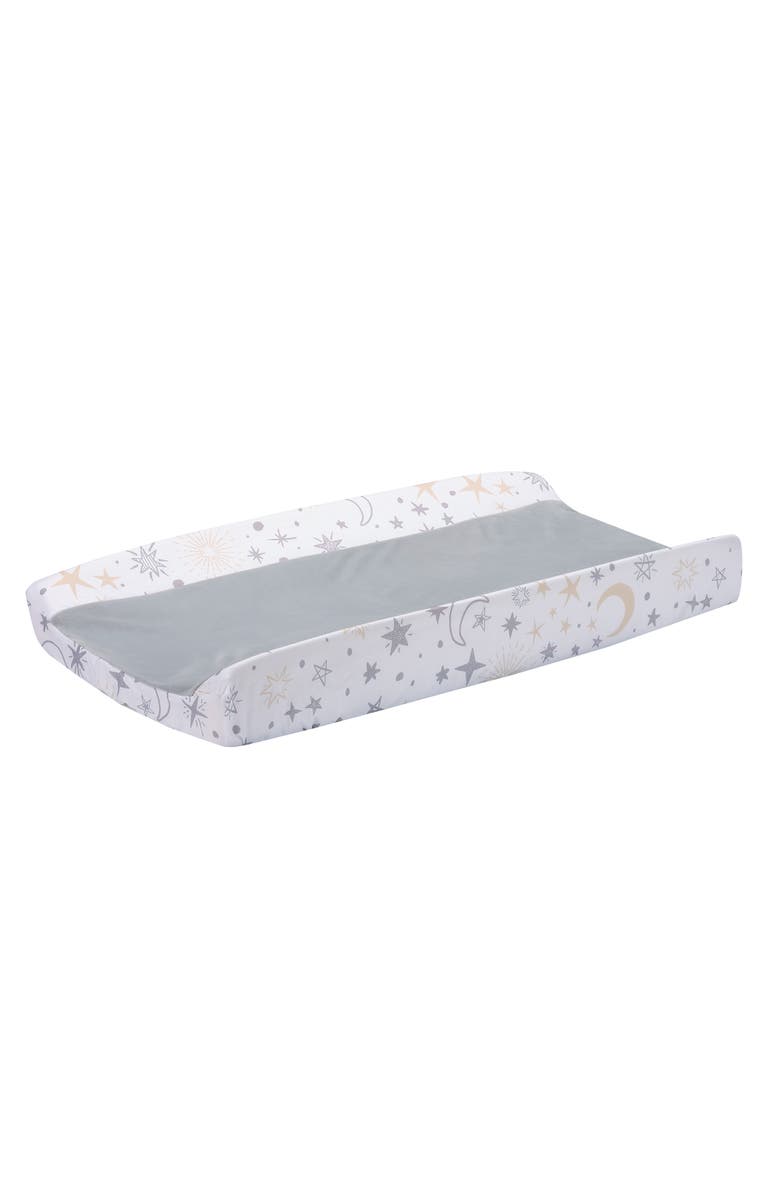 Lambs & Ivy Goodnight Moon Changing Pad Cover - Moons/Stars, Alternate, color, White