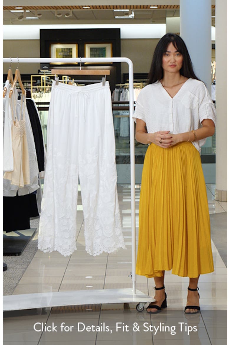 Floral Broderie Anglaise Cover-Up Pants video