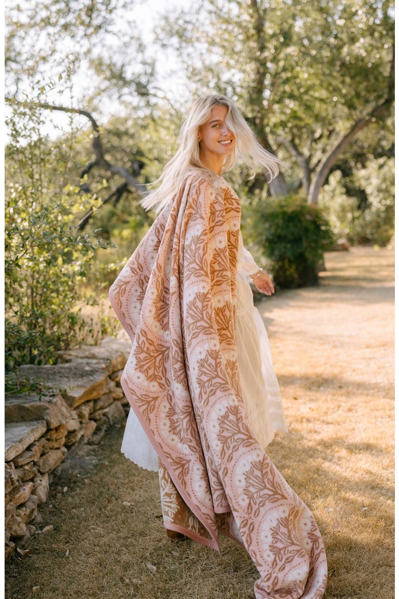 Georgia Floral Throw Blanket, Alternate, color, PINK