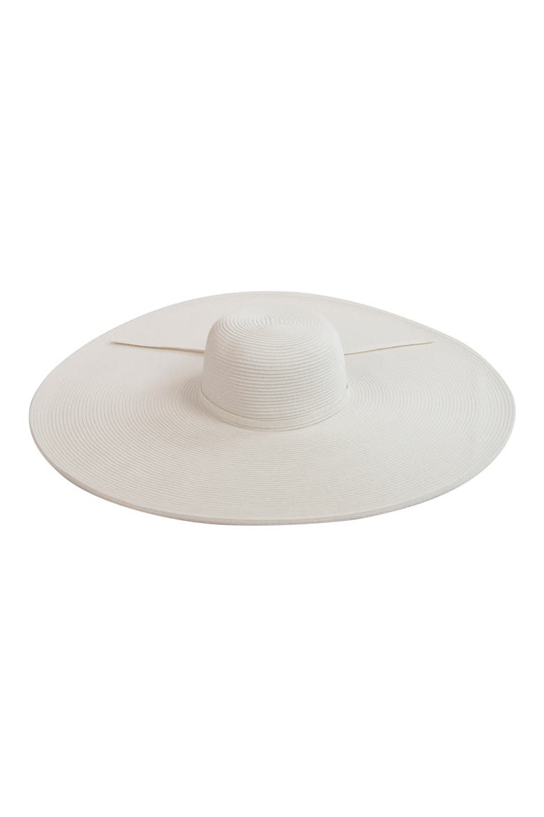 Ultrabraid XL Brim Straw Sun Hat, Main, color, WHITE