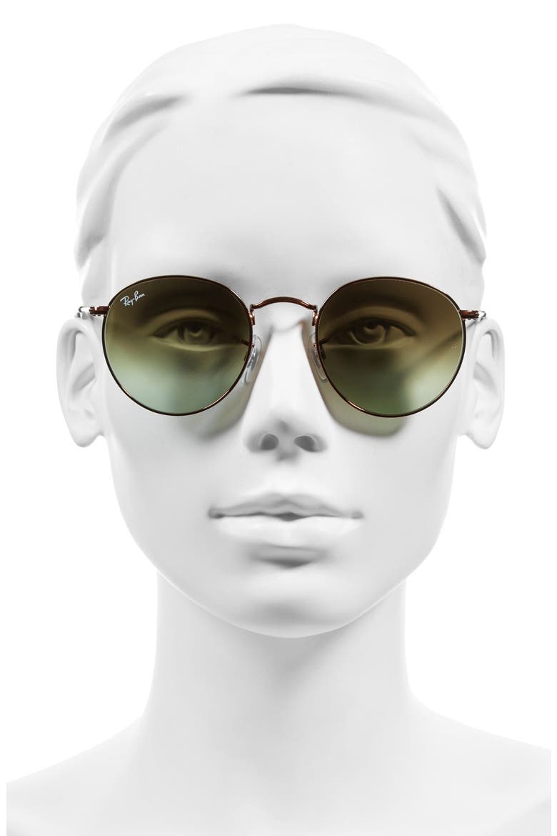 Icons 50mm Retro Sunglasses, Alternate, color, GREEN/ BROWN