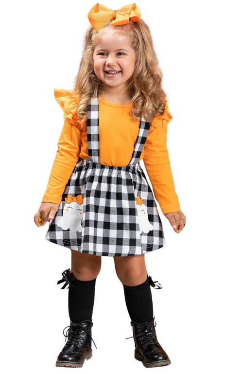 Mia Belle Girls Girls Ghostest With The Mostest Overall Skirt Set In Orange