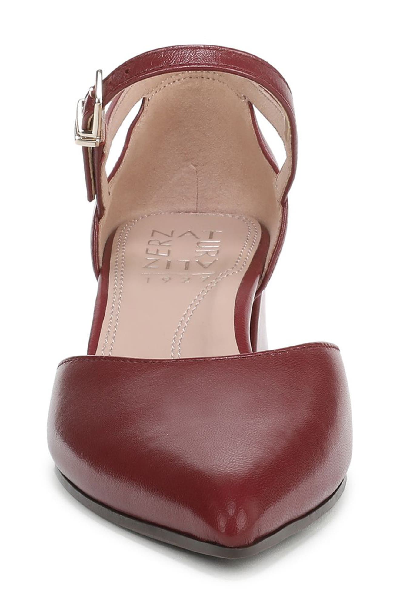 Maddox Ankle Strap Pointed Toe Pump, Alternate, color, CRANBERRY RED