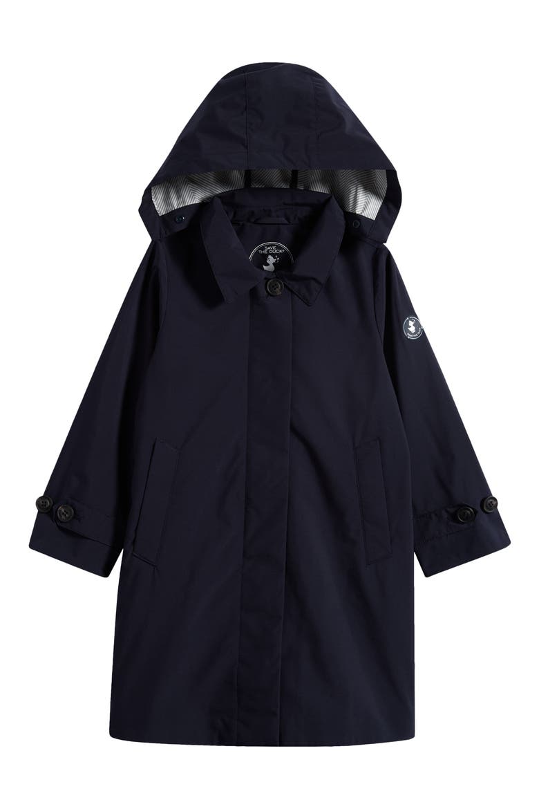 Kids' Suri Hooded Rain Jacket, Main, color, BLUE BLACK