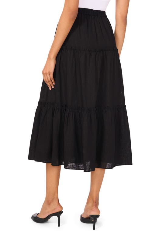 1.state Tiered Maxi Skirt In Rich Black