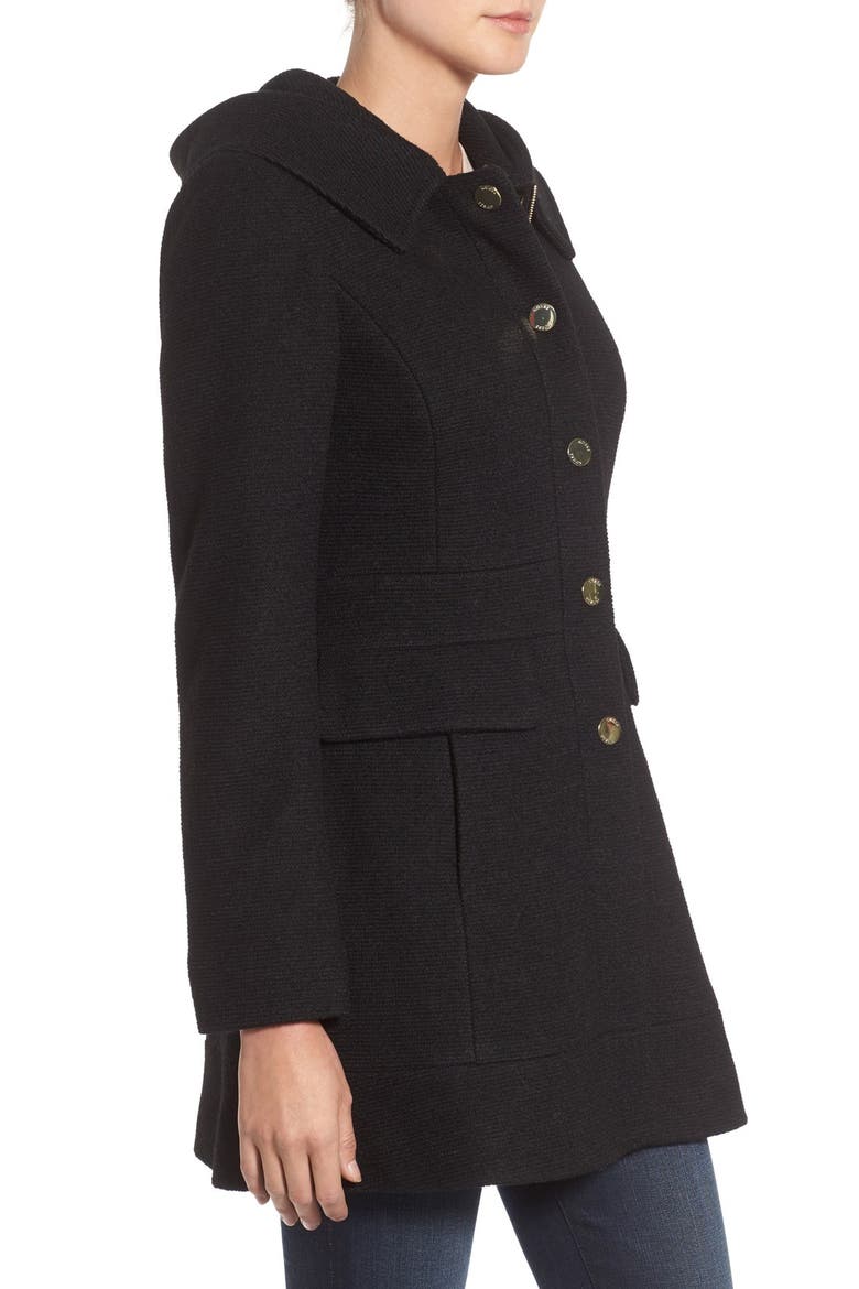 'Mod' Hooded Jacket, Alternate, color, BLACK