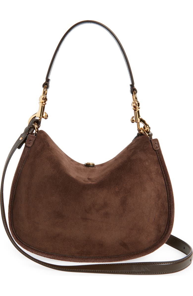 Etro Belted Suede Hobo Bag, Alternate, color,