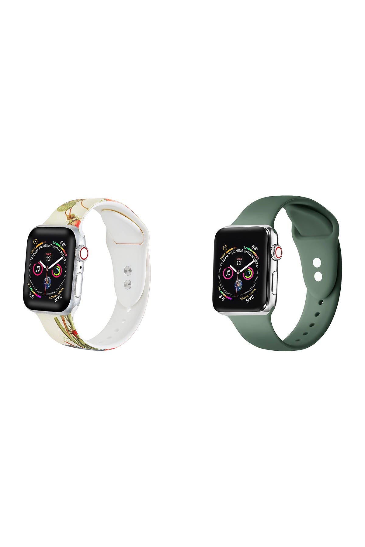 The Posh Tech Assorted 2-Pack Floral & Silicone Apple Watch® Watchbands